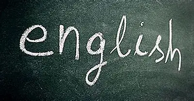 Palavra “english” escrita num quadro